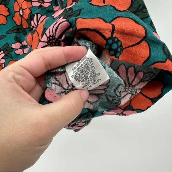 Modcloth Princess Highway Linen Floral Crop Top Size US 22 AU 26 - Picture 5 of 5